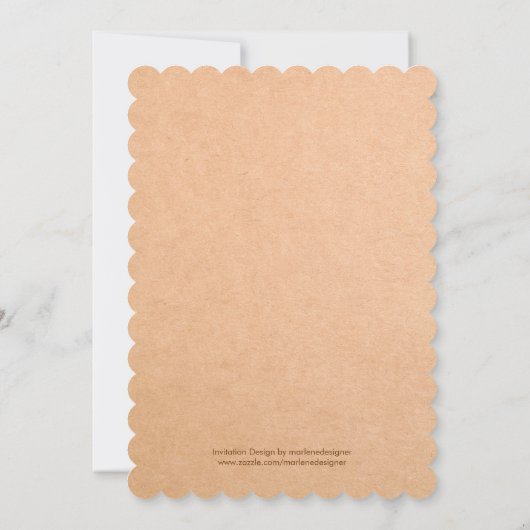 Rustic Autumn Birdcage Bridal Shower Kaart (Achterkant)