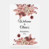 Rustic Autumn Blooms Waterverf Acryl Bord (Voorkant)