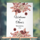 Rustic Autumn Blooms Waterverf Acryl Bord (Neutraal)