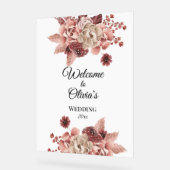 Rustic Autumn Blooms Waterverf Acryl Bord (Hoek)