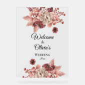 Rustic Autumn Blooms Waterverf Acryl Bord (Voorkant)