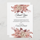 Rustic Autumn Blooms Waterverf Bedankkaart (Voorkant / Achterkant)