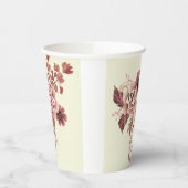 Rustic Autumn Blooms Waterverf Papieren Bekers (Links)