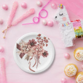 Rustic Autumn Blooms Waterverf Papieren Bordje (Feest)