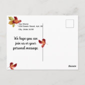 Rustic Autumn Blue Truck Friendsgiving Potluck Briefkaart (Achterkant)