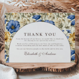 Rustic Autumn Botanical Wedding Bedankkaart