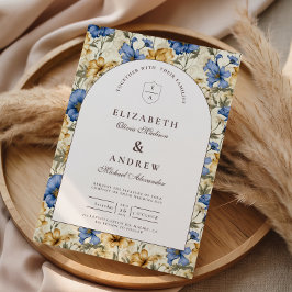 Rustic Autumn Botanical Wedding Kaart