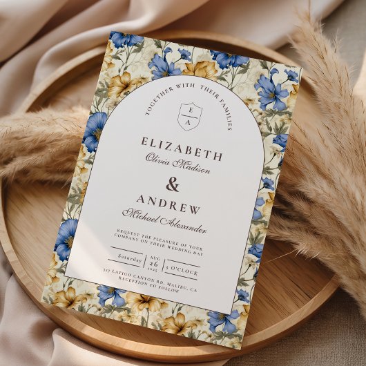 Rustic Autumn Botanical Wedding Kaart