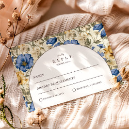 Rustic Autumn Botanical Wedding RSVP Kaartje