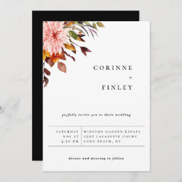 Rustic Autumn Bouquet Wedding Announcement Aankondiging