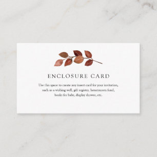 Rustic Autumn Branch Enclosure Card Informatiekaartje