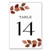 Rustic Autumn Branch Tafelnummer (Voorkant)