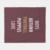 Rustic Autumn Bride Football Decor Party Fleece Deken (Voorkant (Horizontaal))