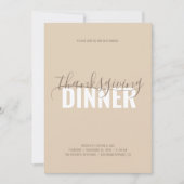 Rustic Autumn Brown Dinner Party Invitation Kaart (Voorkant)