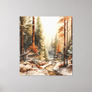 Rustic Autumn Canvas Afdruk