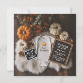 Rustic Autumn Digitale Zwangerschap Aankondiging (Voorkant)