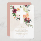 Rustic Autumn Doop Uitnodiging (Voorkant / Achterkant)