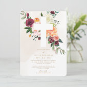 Rustic Autumn Doop Uitnodiging (Staand voorkant)