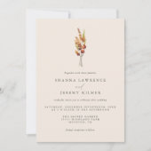 Rustic Autumn Elegant Minimal Wedding | Uitnodigin Kaart (Voorkant)