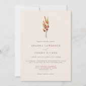 Rustic Autumn Elegant Minimal Wedding | Uitnodigin Kaart (Voorkant)