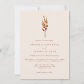 Rustic Autumn Elegant Minimal Wedding | Uitnodigin Kaart (Voorkant)