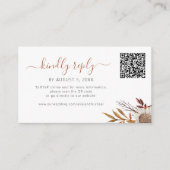 Rustic autumn fall boho wedding online rsvp informatiekaartje (Voorkant)