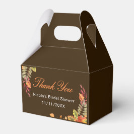 Rustic Autumn Fall Leaves Bridal Shower Bedankdoosjes