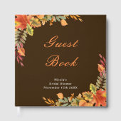 Rustic Autumn Fall Leaves Bridal Shower Gastenboek (Voorkant)