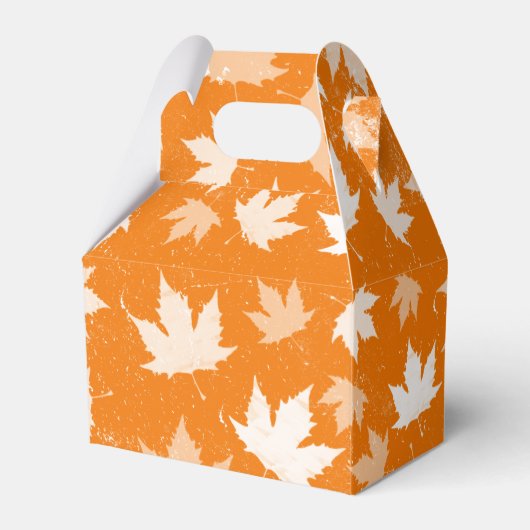Rustic Autumn Fall Leaves Pattern Bedankdoosjes (Voorkant Zijde)