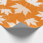 Rustic Autumn Fall Leaves Pattern Cadeaupapier (Hoek)
