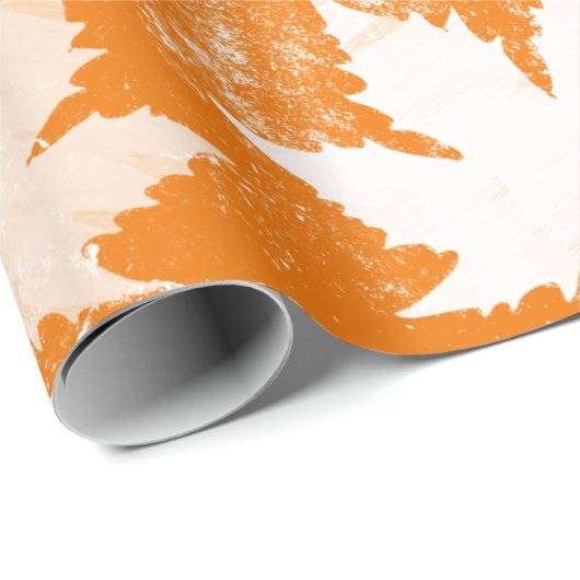 Rustic Autumn Fall Leaves Pattern Cadeaupapier (Rol Hoek)