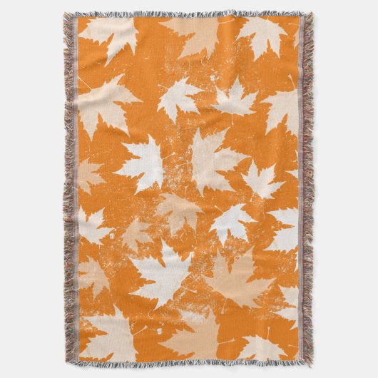 Rustic Autumn Fall Leaves Pattern Deken (Voorkant Verticaal)