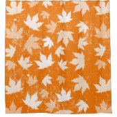 Rustic Autumn Fall Leaves Pattern Douchegordijn (Voorkant)