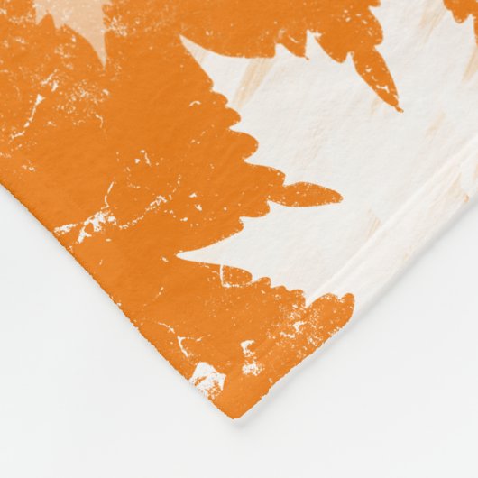 Rustic Autumn Fall Leaves Pattern Fleece Deken (Hoek)