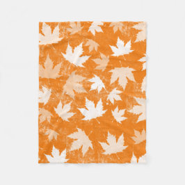Rustic Autumn Fall Leaves Pattern Fleece Deken