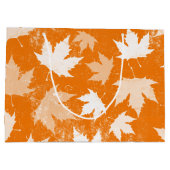 Rustic Autumn Fall Leaves Pattern Groot Cadeauzakje (Achterkant)