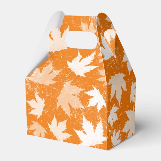 Rustic Autumn Fall Leaves Pattern Hartelijk dank Bedankdoosjes (Achterkant)