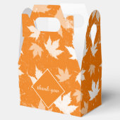 Rustic Autumn Fall Leaves Pattern Hartelijk dank Bedankdoosjes (Geopend)