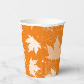 Rustic Autumn Fall Leaves Pattern Papieren Bekers (Rechts)