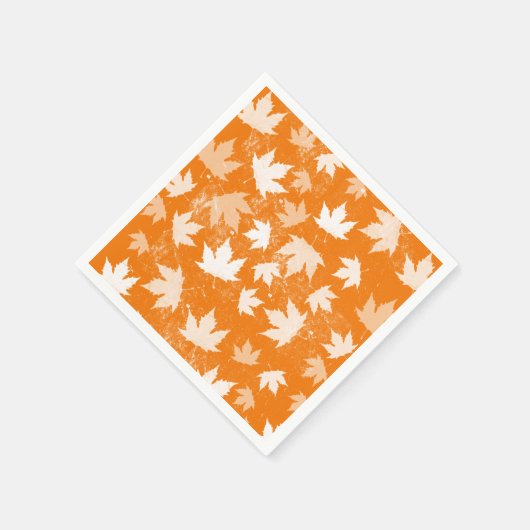 Rustic Autumn Fall Leaves Pattern Servet (Hoek)