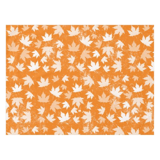 Rustic Autumn Fall Leaves Pattern Tafelkleed (Voorkant (Horizontaal))