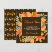 Rustic Autumn Fall Leaves Square Thanksgiving  (Voorkant / Achterkant)