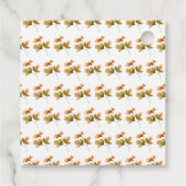 Rustic Autumn Fall Leaves Square Thanksgiving  Bedankjes Labels (Achterkant)