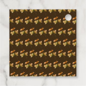 Rustic Autumn Fall Leaves Square Thanksgiving  Bedankjes Labels (Achterkant)