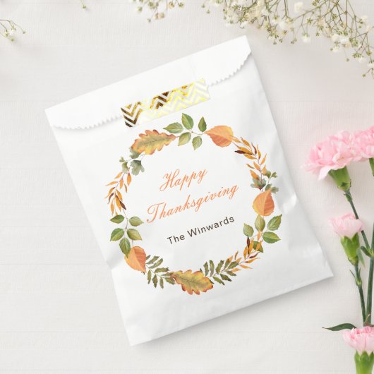 Rustic Autumn Fall Leaves Square Thanksgiving  Bedankzakje (Gezegeld)