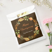 Rustic Autumn Fall Leaves Square Thanksgiving Bedankzakje (Gezegeld)