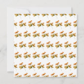 Rustic Autumn Fall Leaves Square Thanksgiving  Kaart (Achterkant)