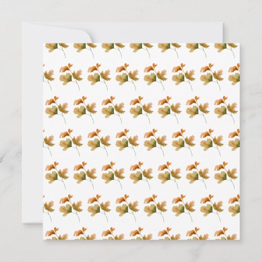 Rustic Autumn Fall Leaves Square Thanksgiving Kaart (Achterkant)