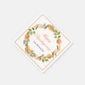 Rustic Autumn Fall Leaves Square Thanksgiving Servet (Hoek)