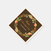 Rustic Autumn Fall Leaves Square Thanksgiving Servet (Hoek)